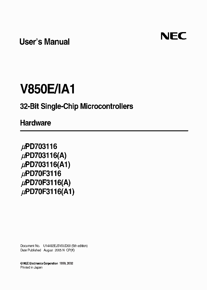 UPD70F3116GJA-UEN_588318.PDF Datasheet