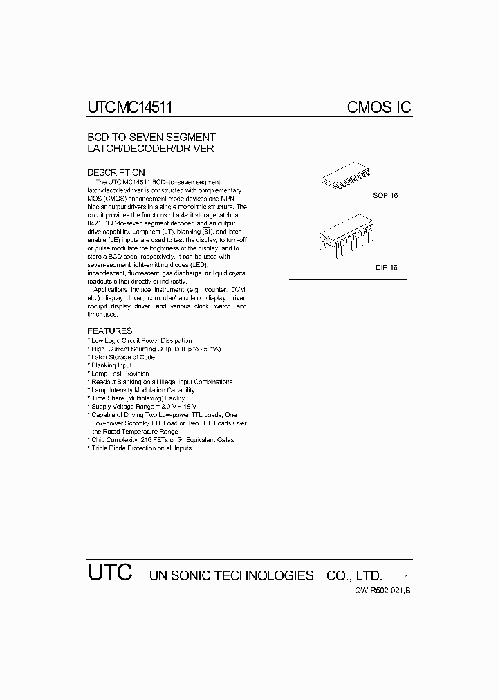 UTCMC14511_636419.PDF Datasheet