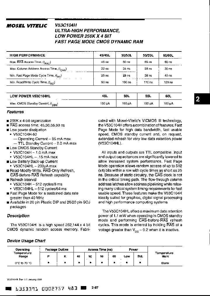 V53C104H_721331.PDF Datasheet