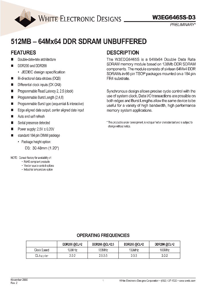 W3EG6465S265D3_652805.PDF Datasheet