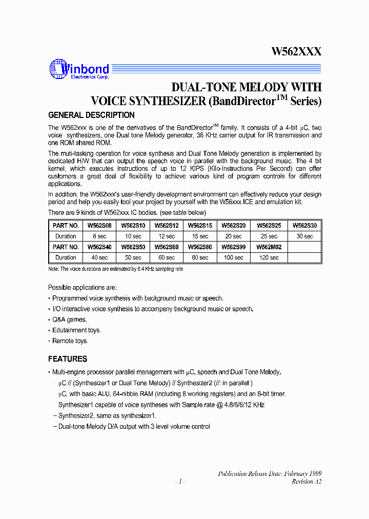 W562S60_197270.PDF Datasheet