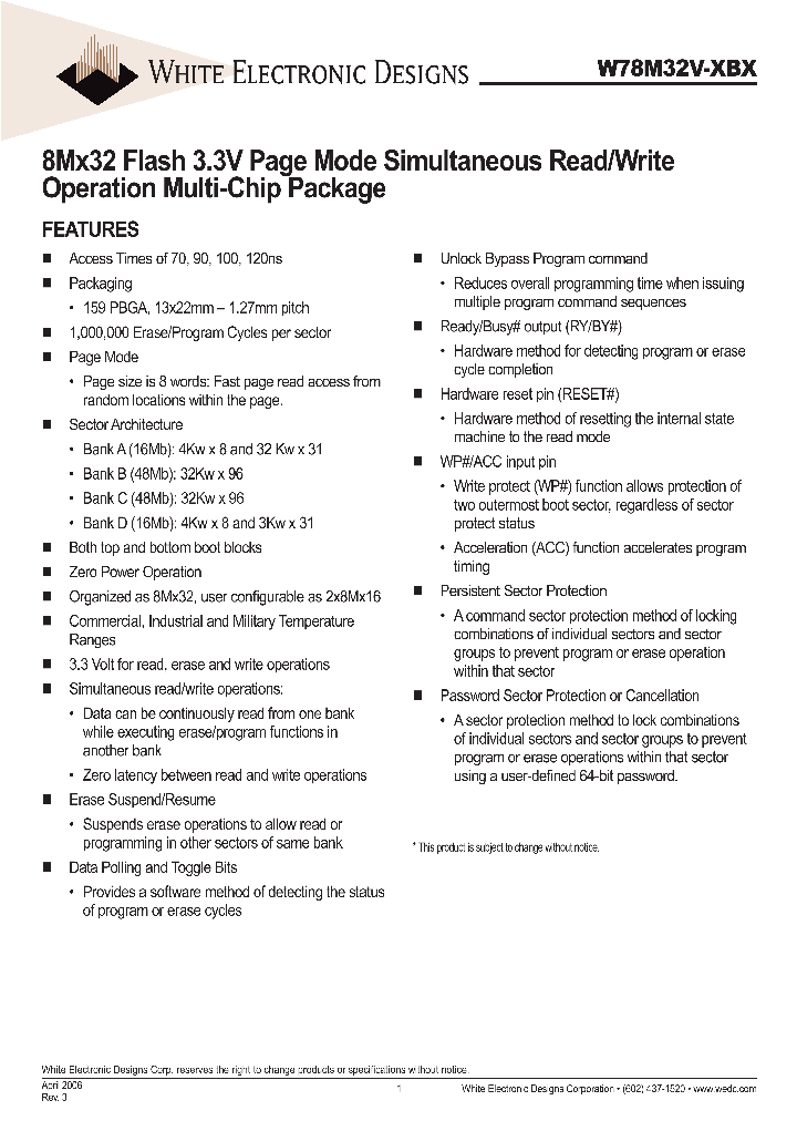 W78M32V70BC_652667.PDF Datasheet
