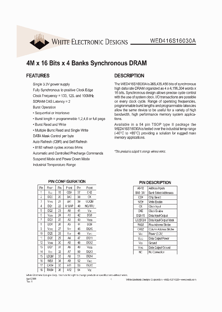 WED416S16030C75SI_450908.PDF Datasheet