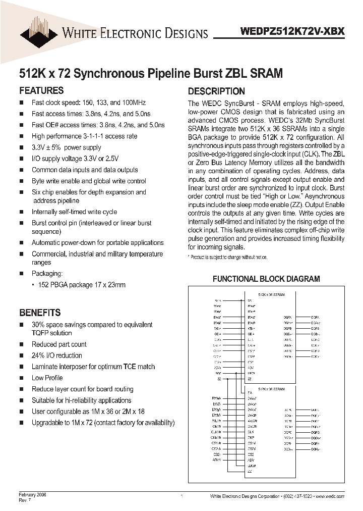 WEDPZ512K72V-150BI_652109.PDF Datasheet