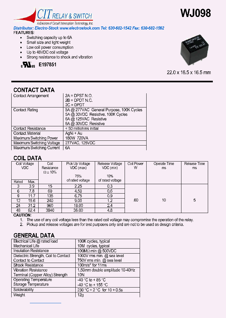 WJ0982CS6VDC60_630711.PDF Datasheet