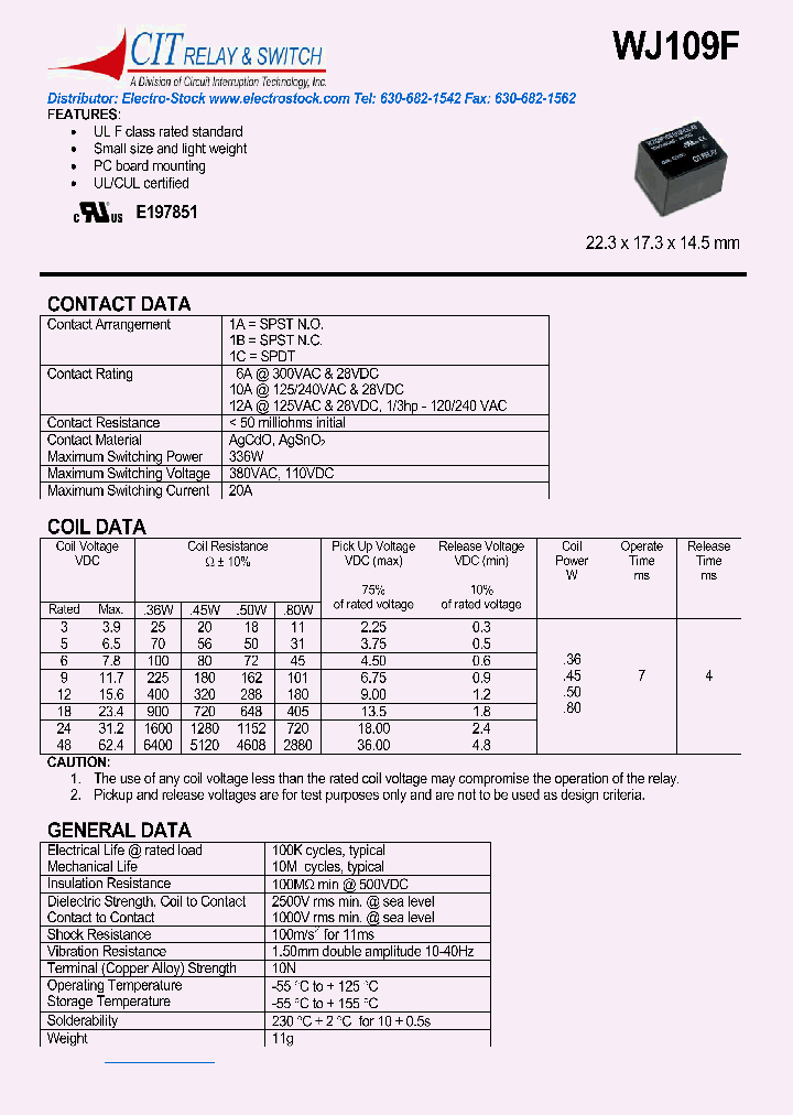 WJ109F_630777.PDF Datasheet