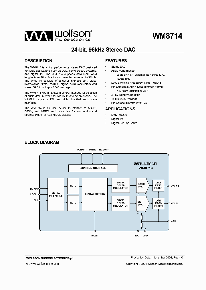 WM8714GEDRV_634886.PDF Datasheet