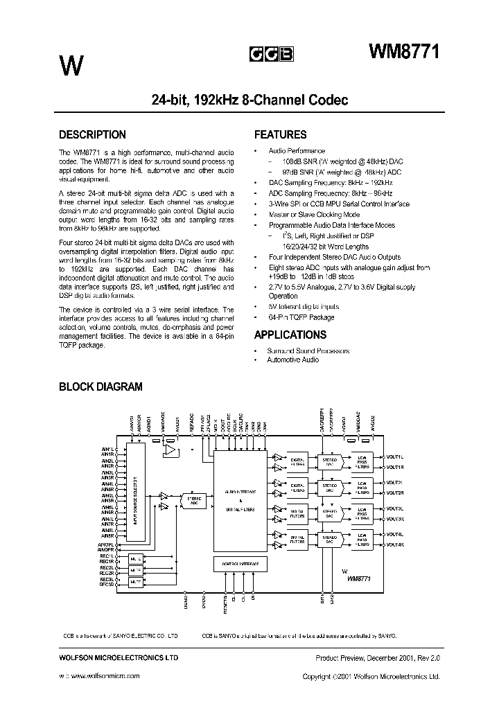 WM8771FT_562633.PDF Datasheet