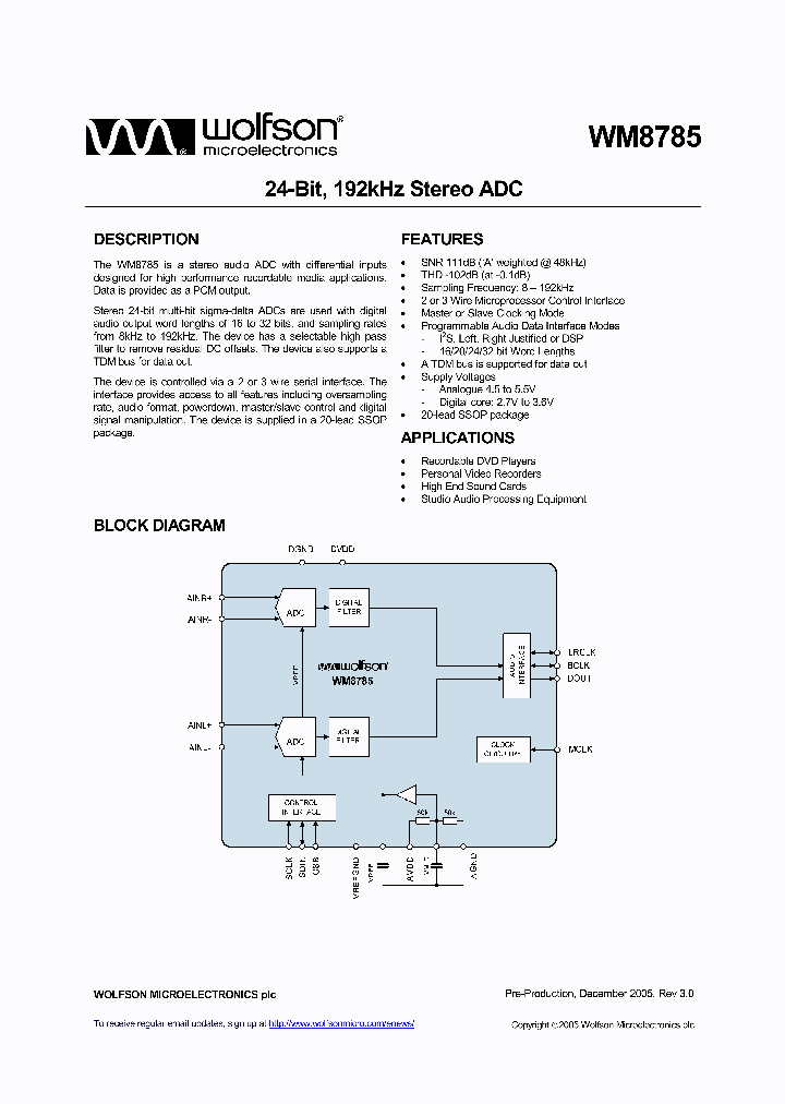 WM8785_614513.PDF Datasheet