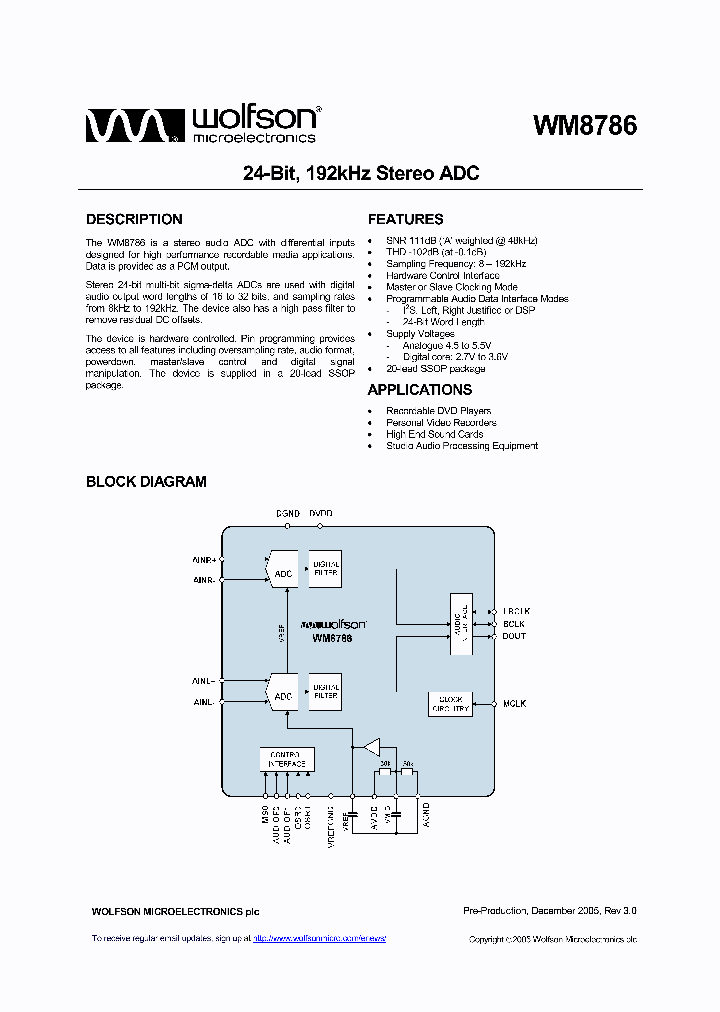 WM8786_614517.PDF Datasheet