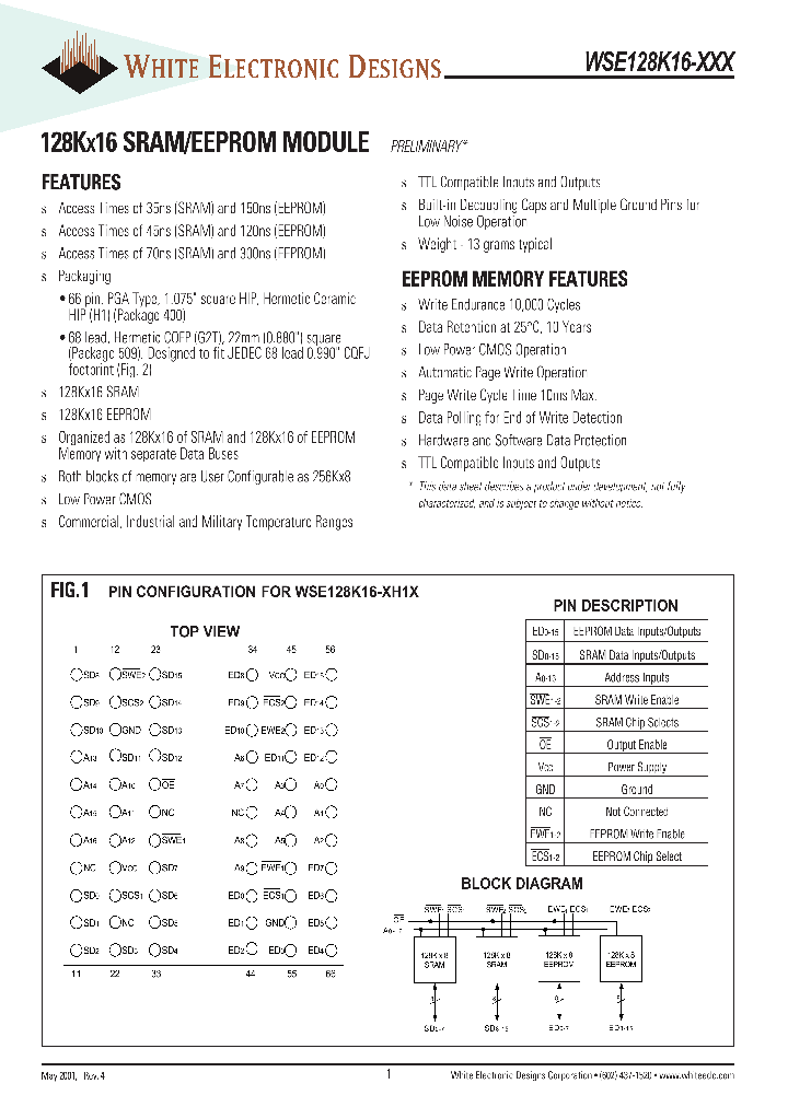 WSE128K16-42H1C_398424.PDF Datasheet