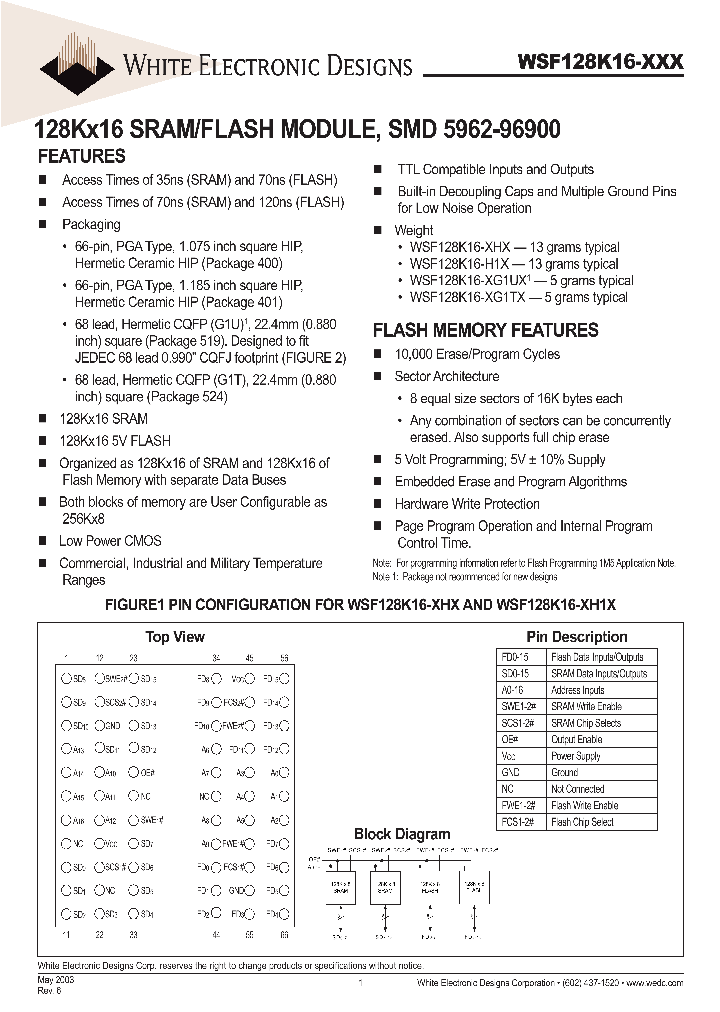 WSF128K16-37H1C_651466.PDF Datasheet