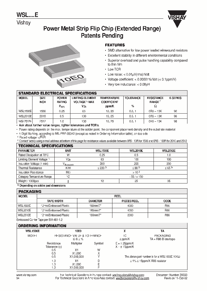 WSL2512E10E0DETA_668910.PDF Datasheet