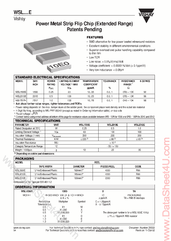WSL2512E_668907.PDF Datasheet