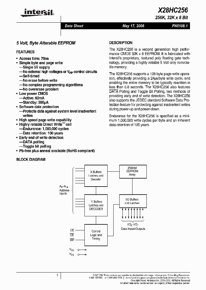 X28HC256DMB-12_709514.PDF Datasheet