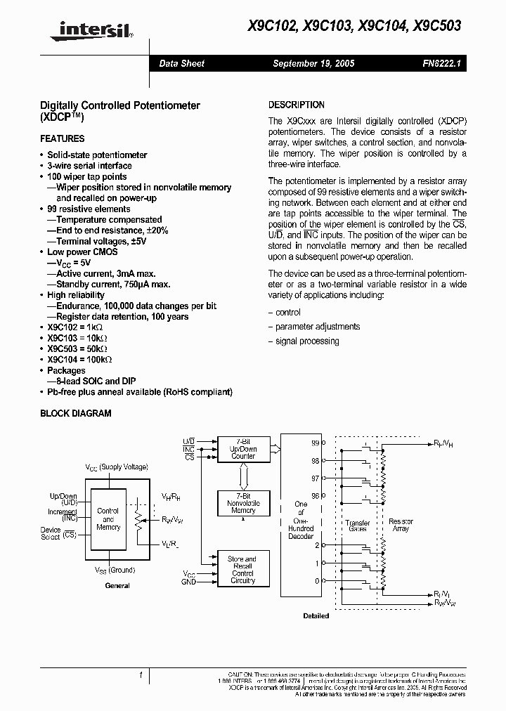 X9C503SZ_466587.PDF Datasheet