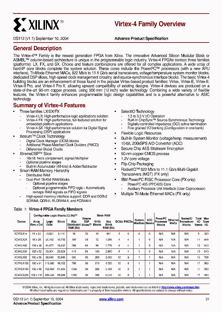 XC4VLX40_395030.PDF Datasheet