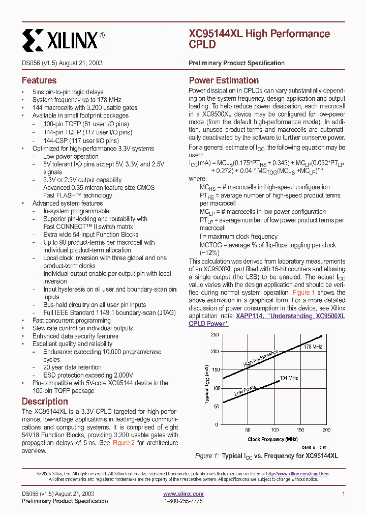 XC95144XL-_236512.PDF Datasheet