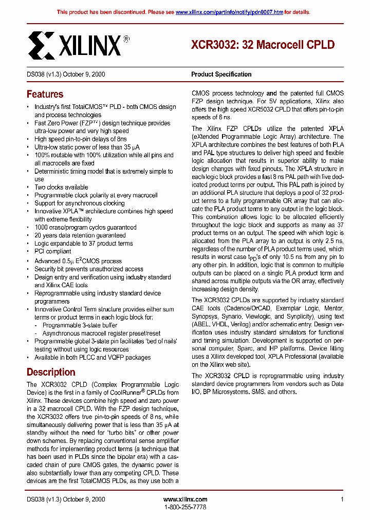 XCR3032_696296.PDF Datasheet