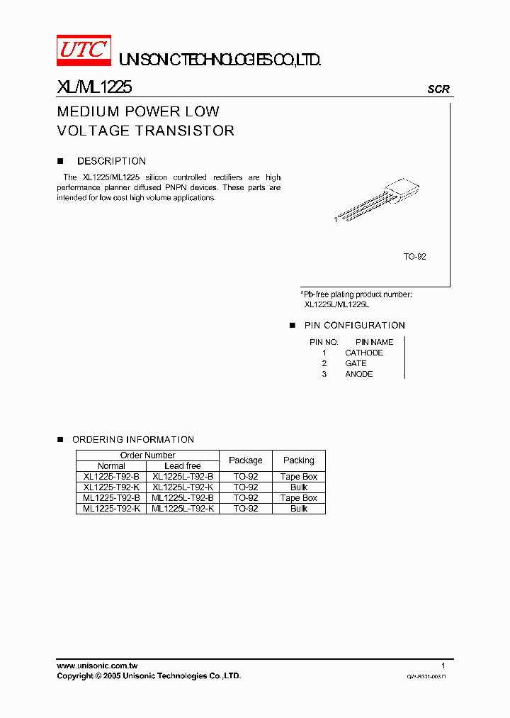 XL1225-T92-B_751415.PDF Datasheet