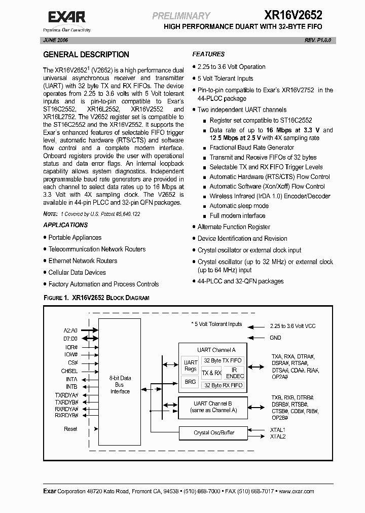 XR16V2652_628157.PDF Datasheet