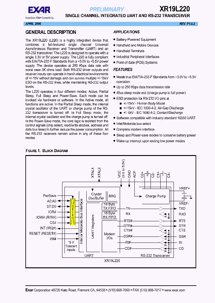 XR19L220IL40_628100.PDF Datasheet