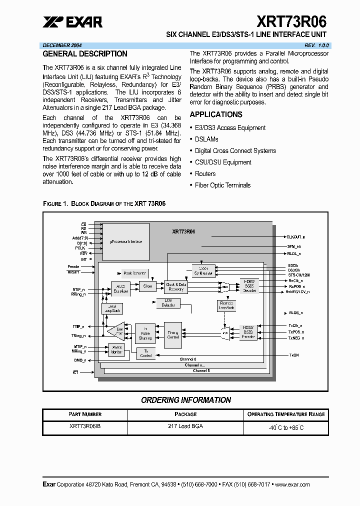 XRT73R06_627912.PDF Datasheet