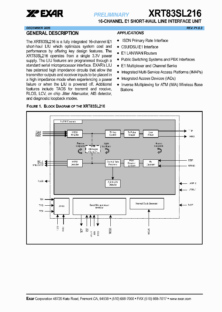 XRT83SL216IB_627824.PDF Datasheet