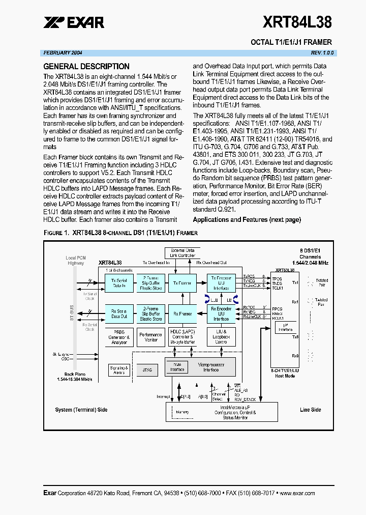 XRT84L38IB_627819.PDF Datasheet