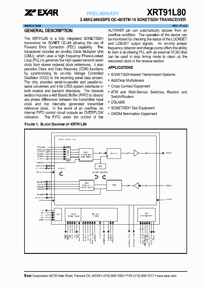 XRT91L80_627798.PDF Datasheet
