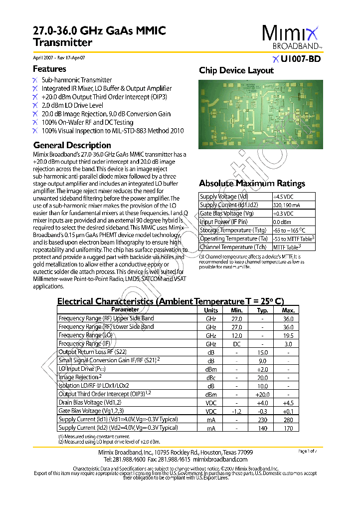XU1007-BD-EV1_655649.PDF Datasheet