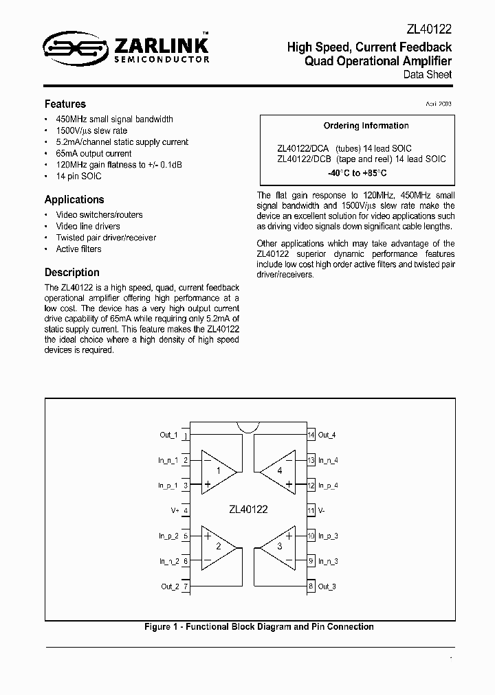 ZL40122DCA_736226.PDF Datasheet