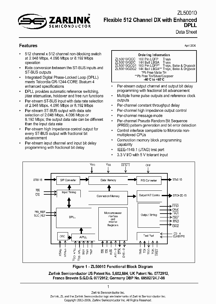 ZL50010QCG1_736826.PDF Datasheet
