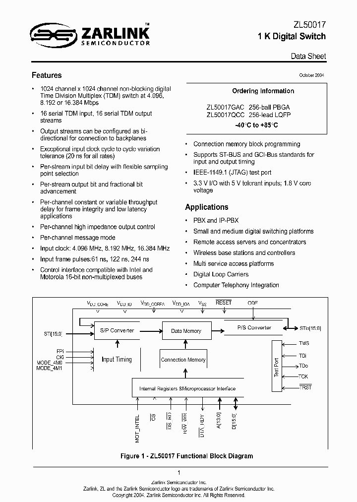 ZL50017_736859.PDF Datasheet
