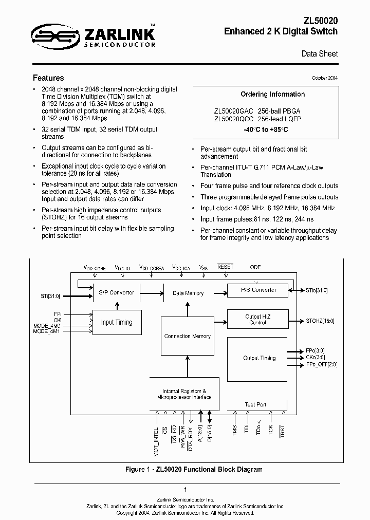 ZL50020_736892.PDF Datasheet