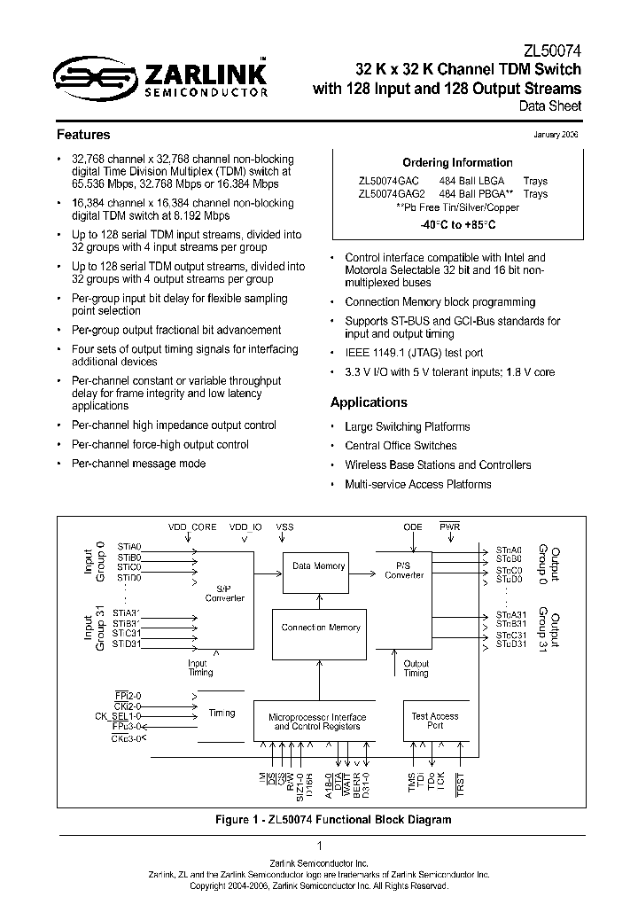 ZL50074GAG2_659741.PDF Datasheet