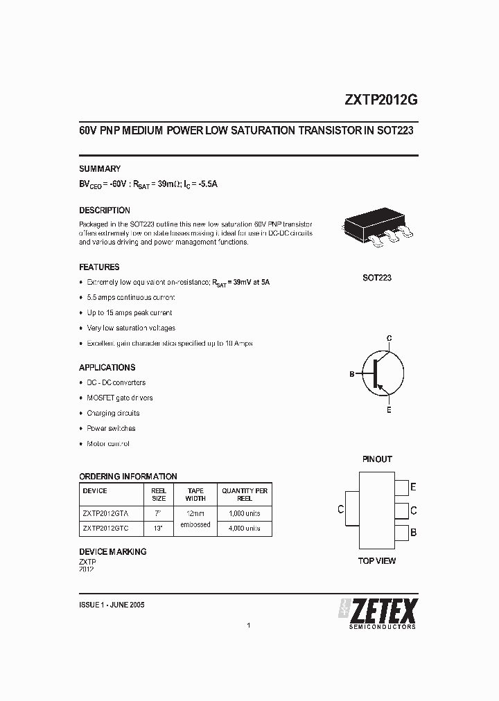 ZXTP2012GTC_659728.PDF Datasheet
