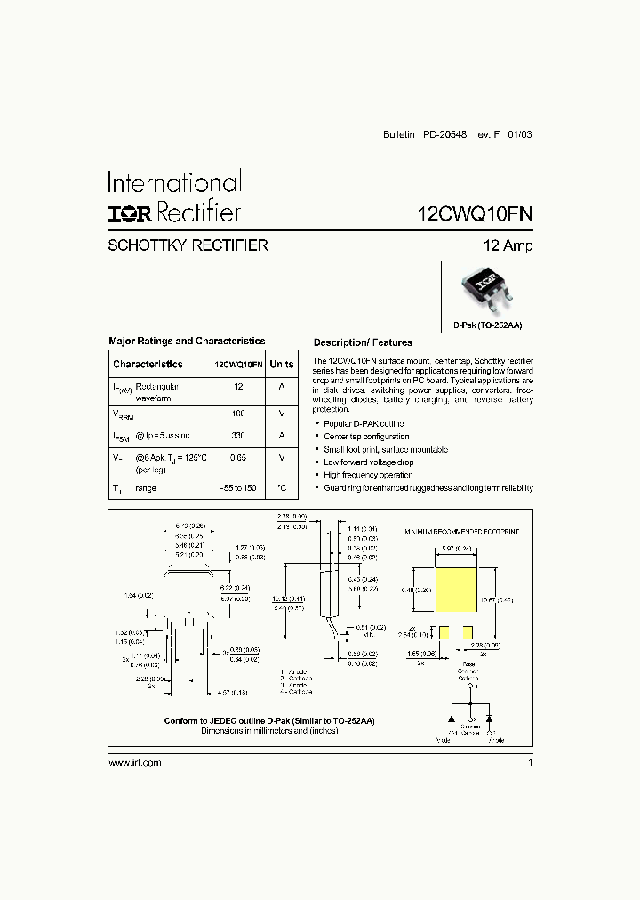 12CWQ10FNTRL_807445.PDF Datasheet