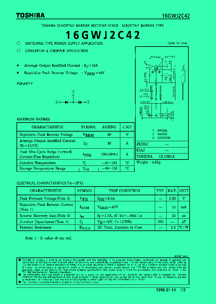 16GWJ2C42_924110.PDF Datasheet