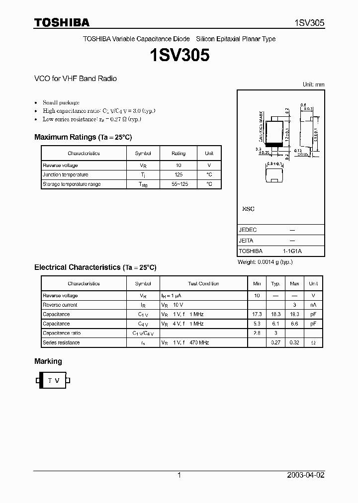 1SV305_915310.PDF Datasheet