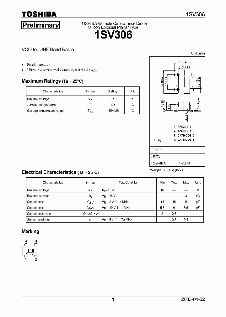 1SV306_915287.PDF Datasheet