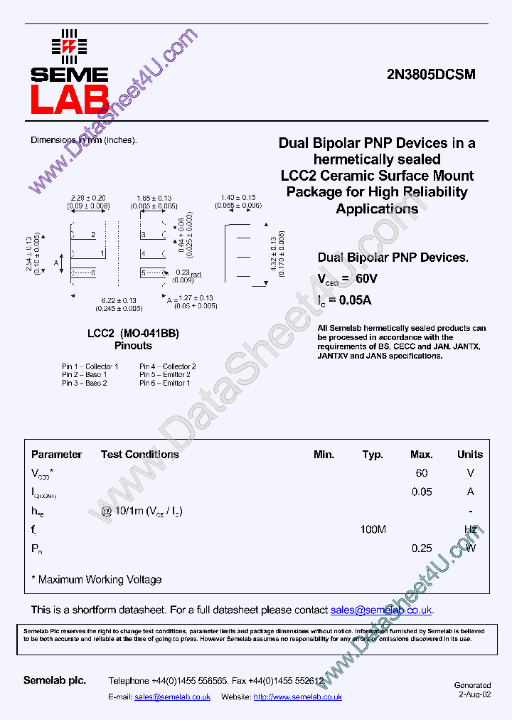 2N3805DCSM_946971.PDF Datasheet