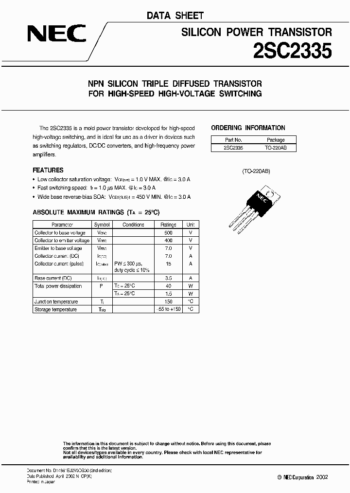 2SC2335-S_949433.PDF Datasheet