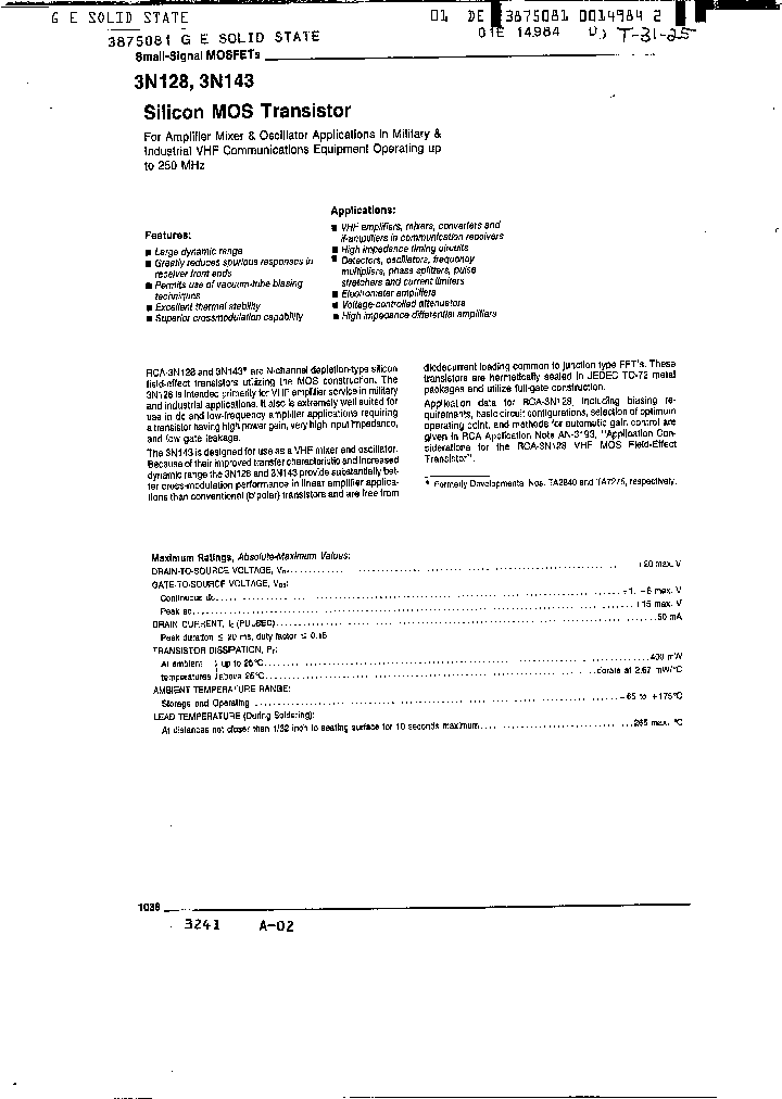 3N143_821007.PDF Datasheet