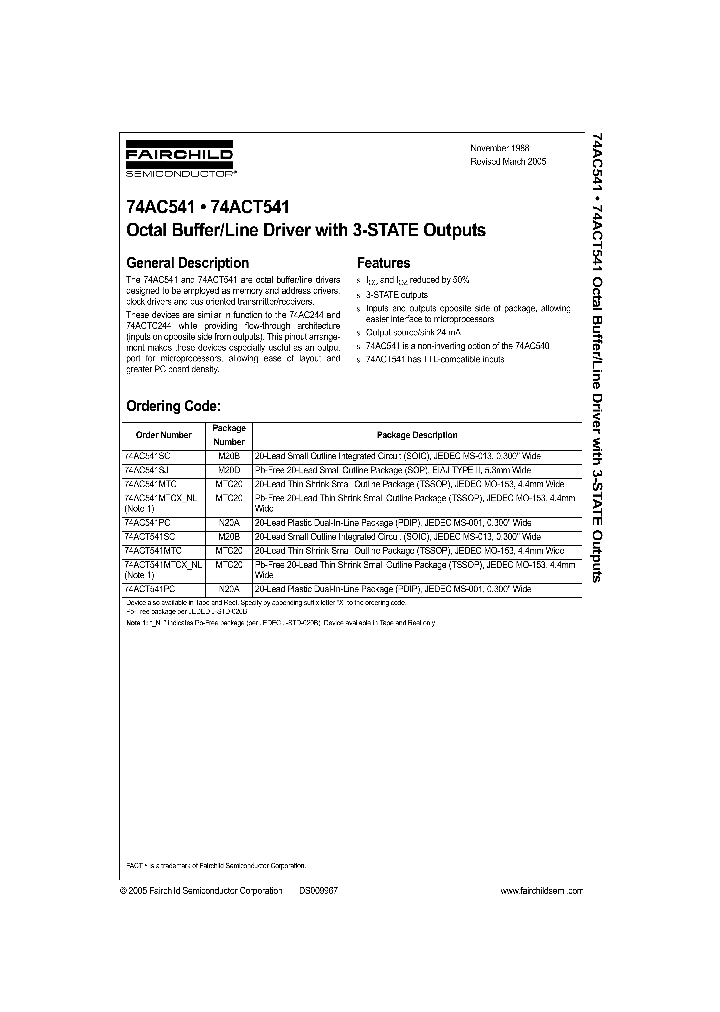 74AC541MTCX_893282.PDF Datasheet