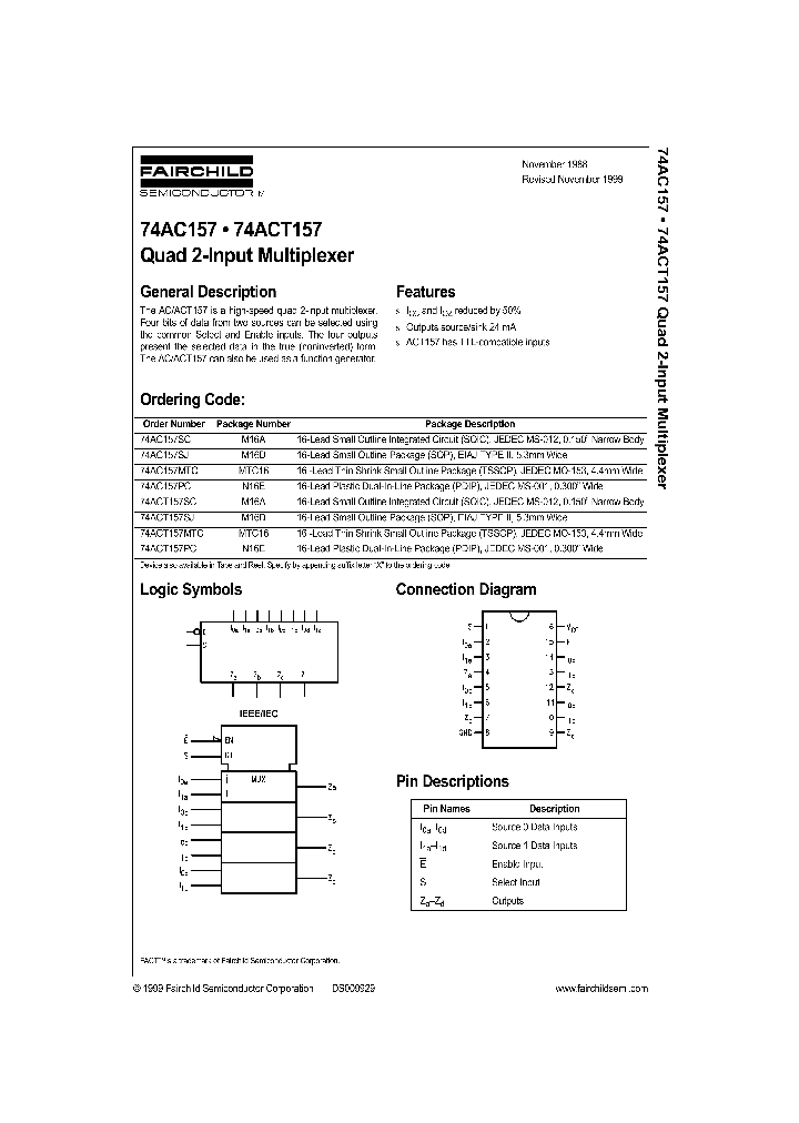74ACT157SCX_889042.PDF Datasheet