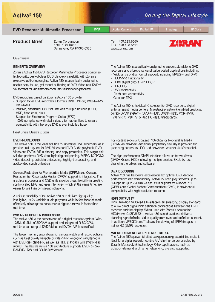 ACTIVA150_1018182.PDF Datasheet
