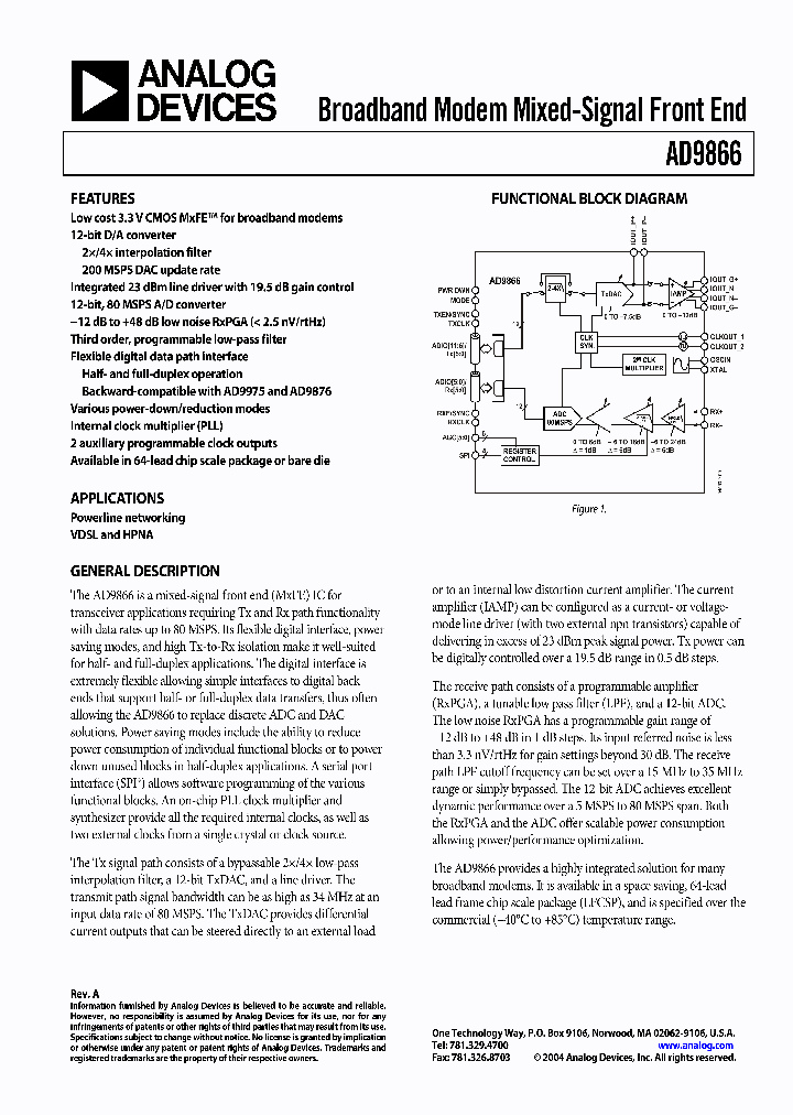 AD9866BCPZRL_892888.PDF Datasheet