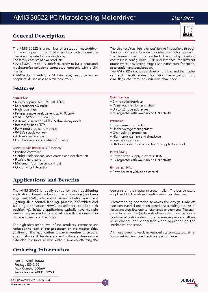 AMIS-30622_1017850.PDF Datasheet