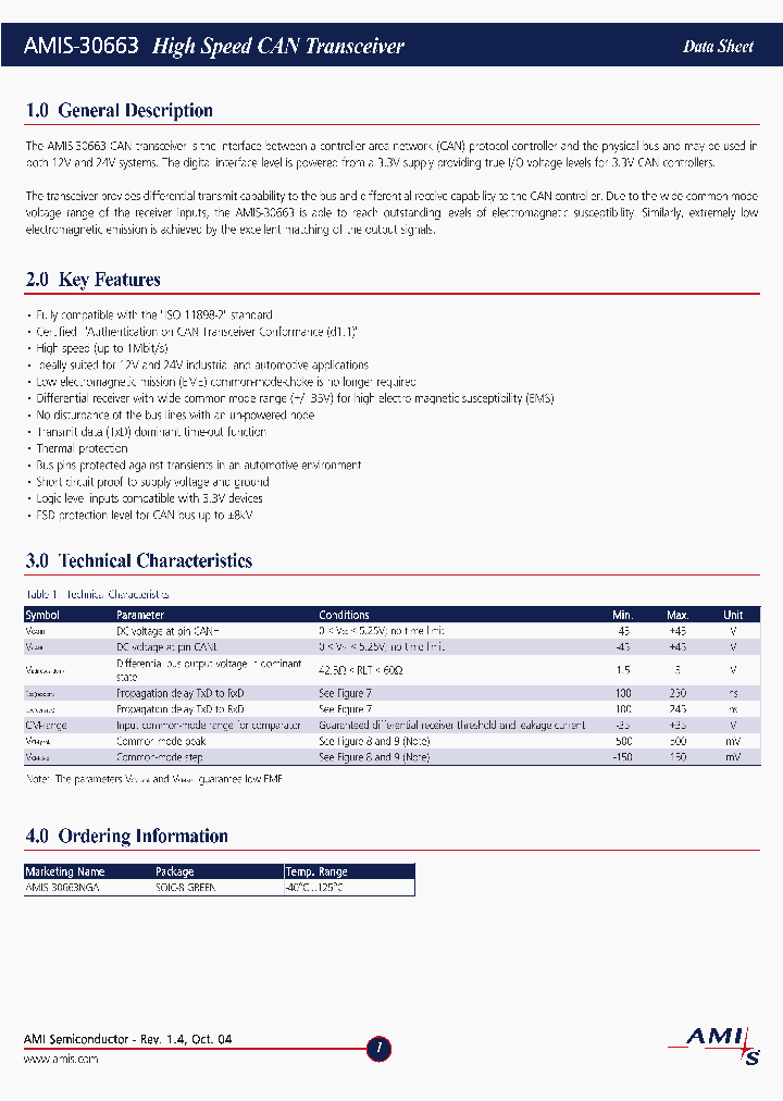 AMIS-30663_1017860.PDF Datasheet